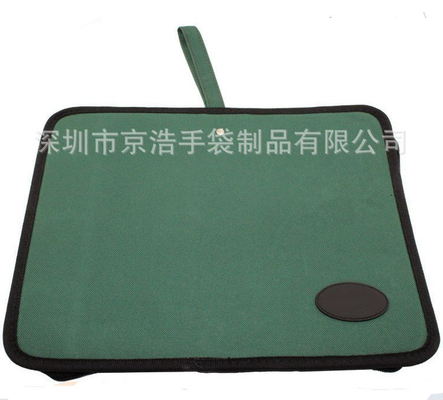 Valigia attrezzi resistente della tela del carpentiere verde con 14 bande elastiche